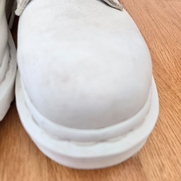 Dr. Martens 1460 Pascal Mono Womens 7/38 White Leather Lace Up Combat Boots EUC - Picture 3 of 9